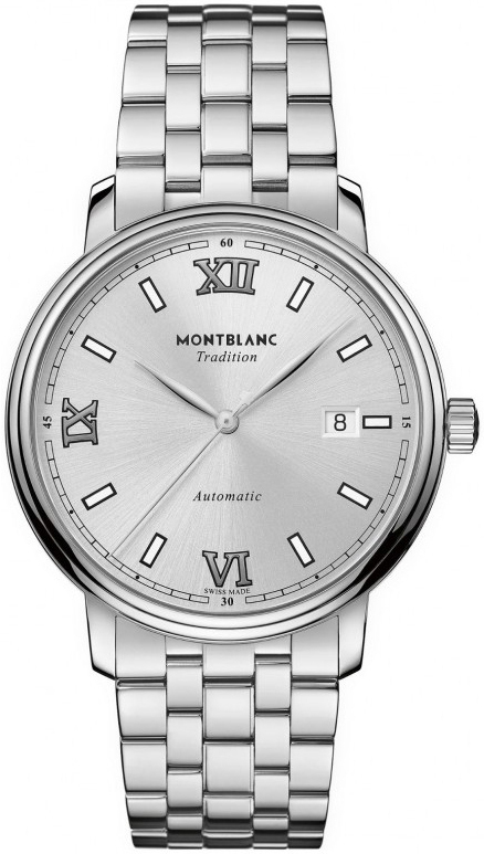 Montblanc Miesten kello 127770 Tradition Hopea/Teräs Ø40 mm