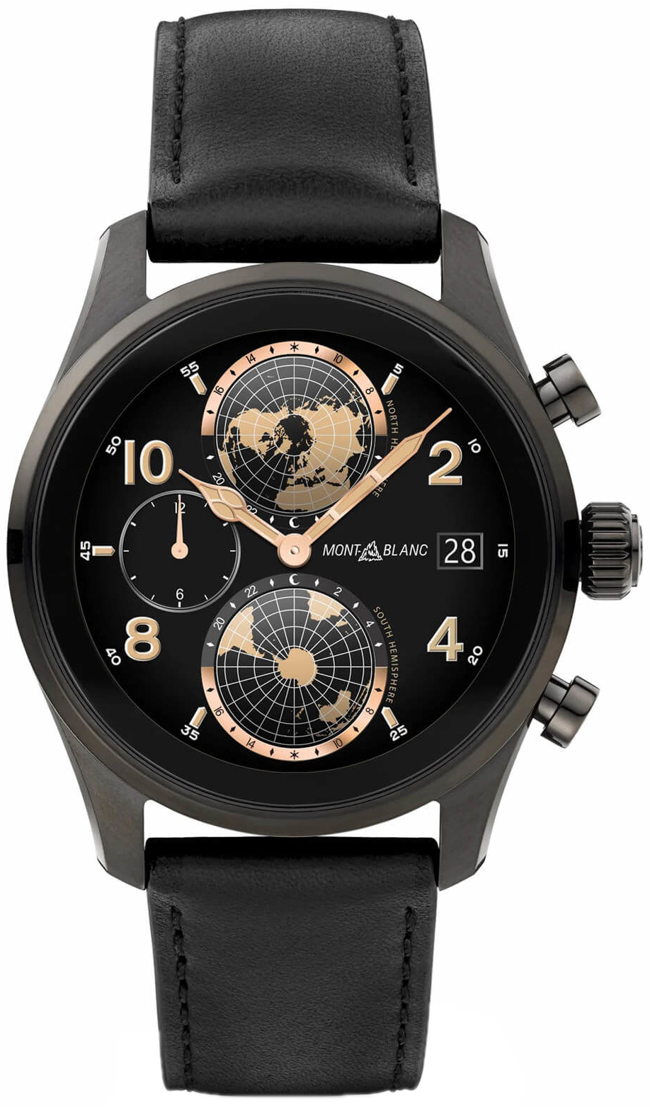 Montblanc Miesten kello 129267 Summit Musta/Nahka Ø42 mm