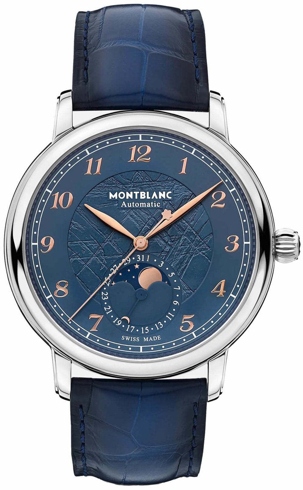 Montblanc Miesten kello 129630 Star Legacy Sininen/Nahka Ø42 mm