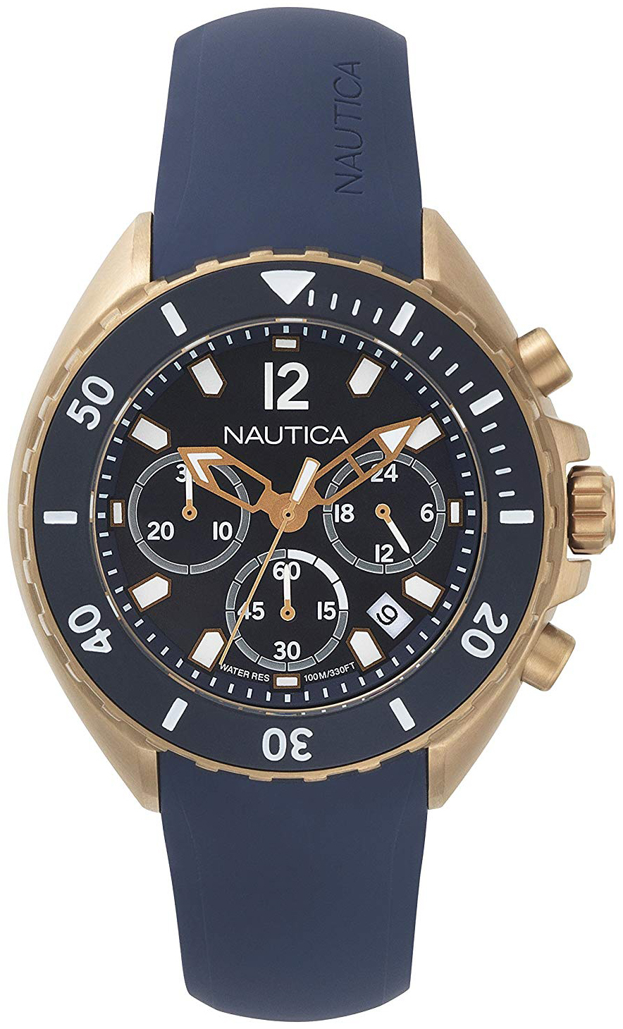 Nautica Newport Miesten kello NAPNWP007 Sininen/Kumi Ø47 mm