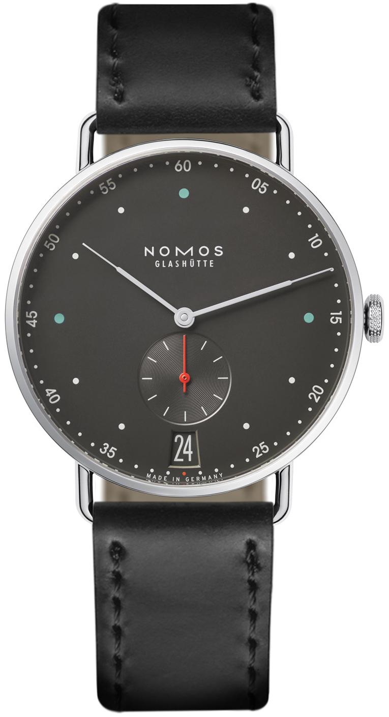 Nomos Glashütte N-1103 Metro Harmaa/Nahka Ø38.5 mm