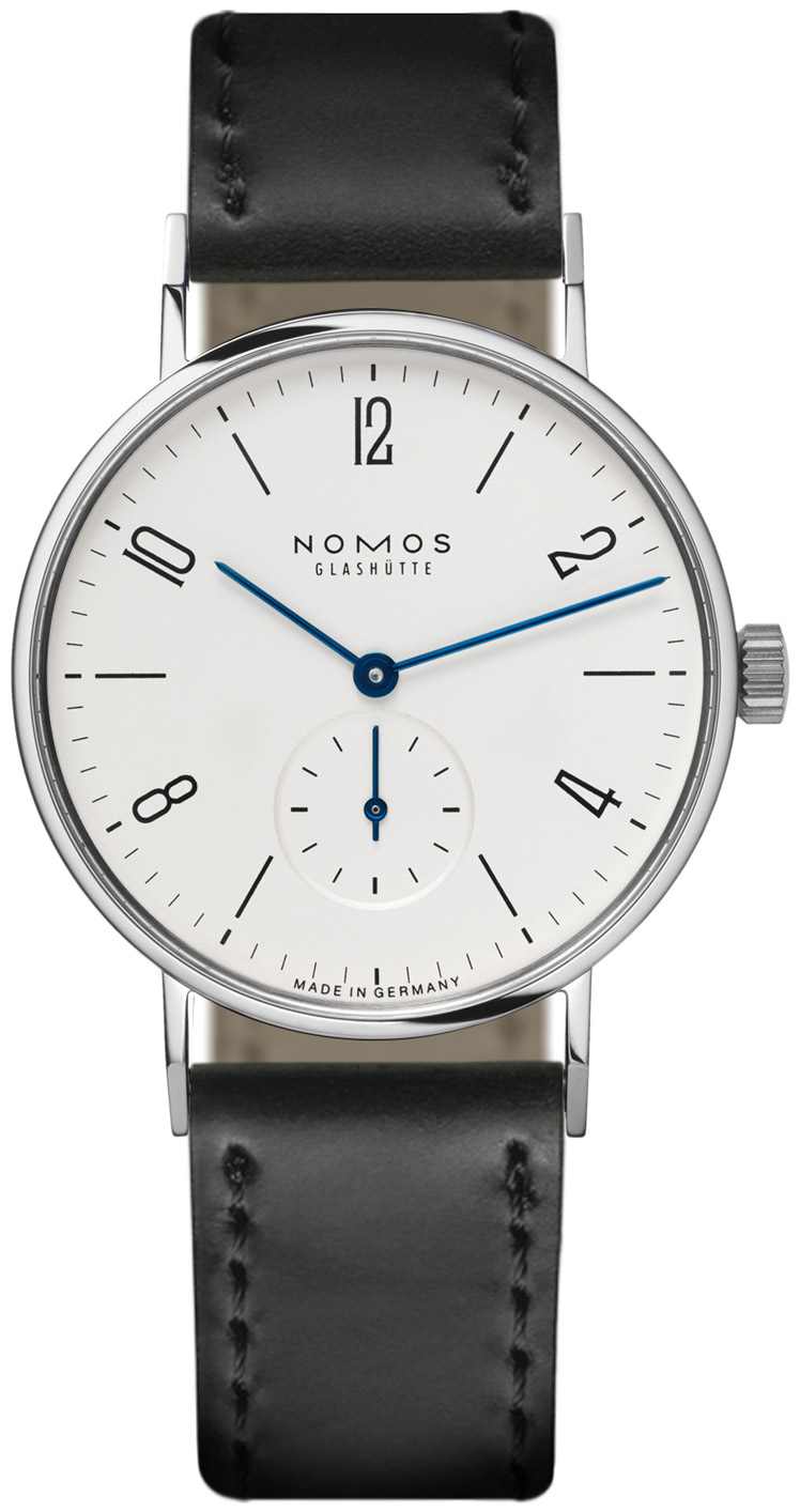 Nomos Glashütte N-139 Tangente Valkoinen/Nahka Ø35 mm