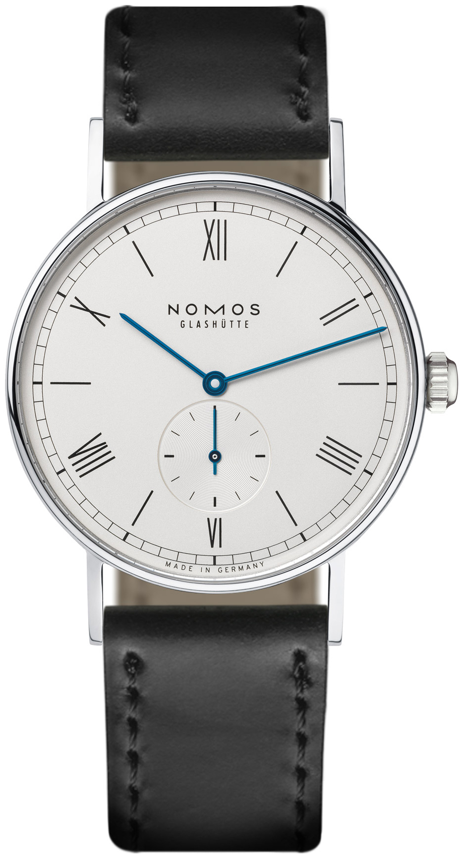 Nomos Glashütte Miesten kello N-235 Ludwig Valkoinen/Nahka Ø37.5 mm