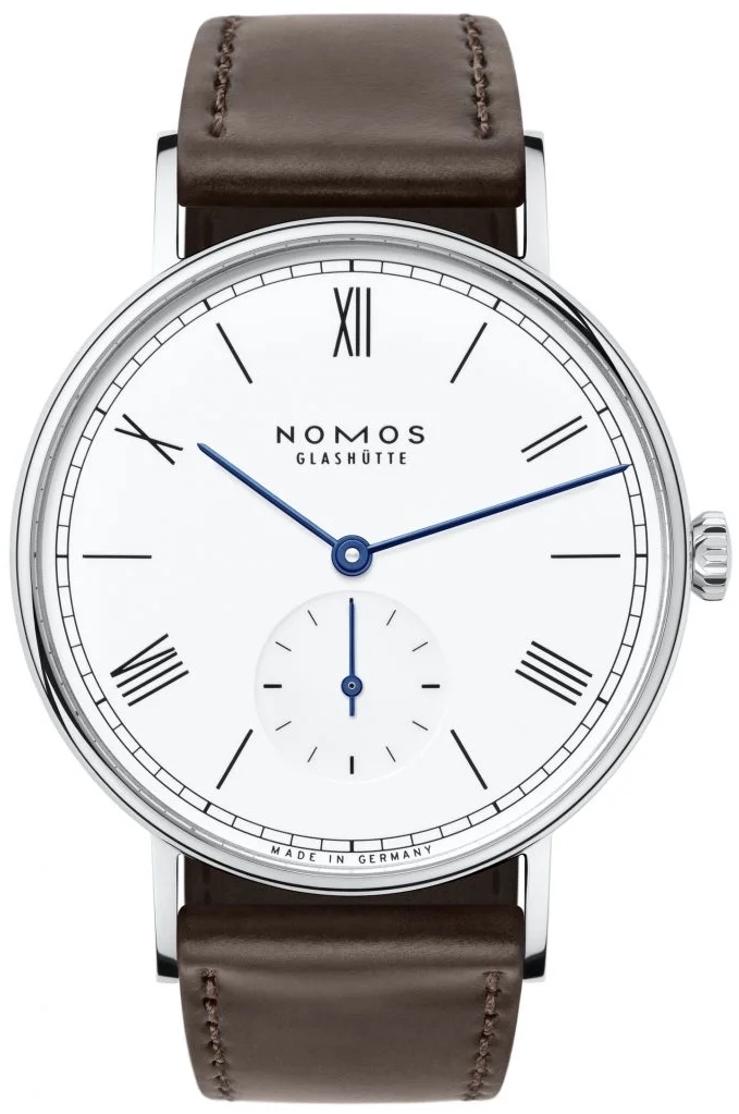 Nomos Glashütte Miesten kello N-237 Ludwig Valkoinen/Nahka Ø37.5 mm