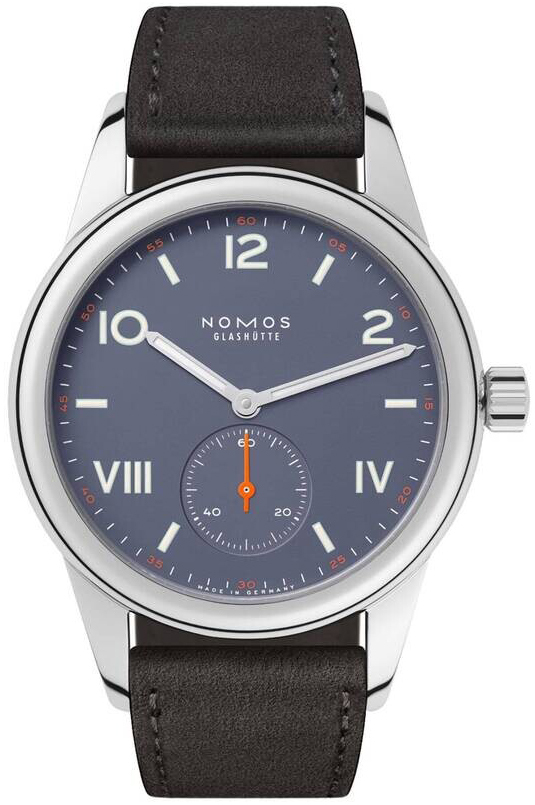 Nomos Glashütte N-713 Club Sininen/Nahka Ø36 mm