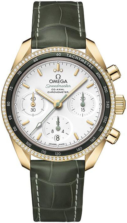 Omega 324.68.38.50.02.004 Speedmaster Chronograph 38 Mm Hopea/Nahka