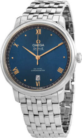 Omega 424.10.40.20.03.004 De Ville Prestige Sininen/Teräs Ø39.5 mm