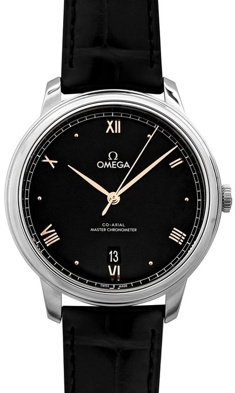 Omega Miesten kello 434.13.40.20.01.001 De Ville Prestige Musta/Nahka