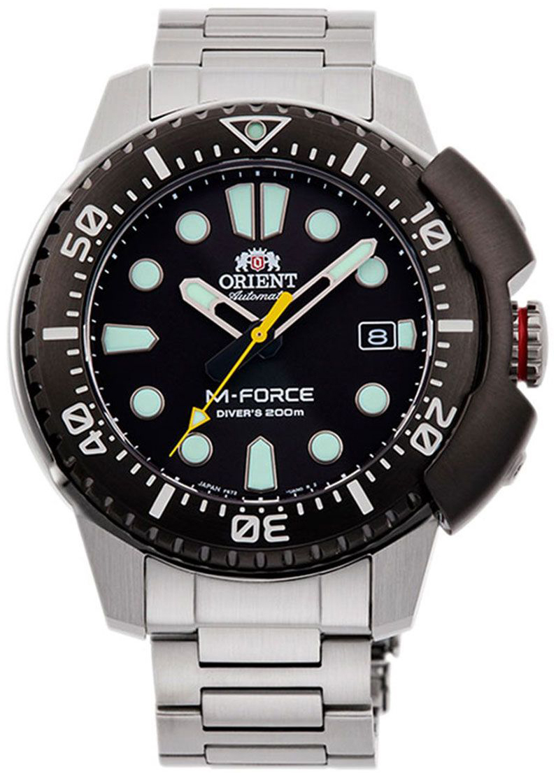 Orient M-Force Miesten kello RA-AC0L01B00B Musta/Teräs Ø47 mm