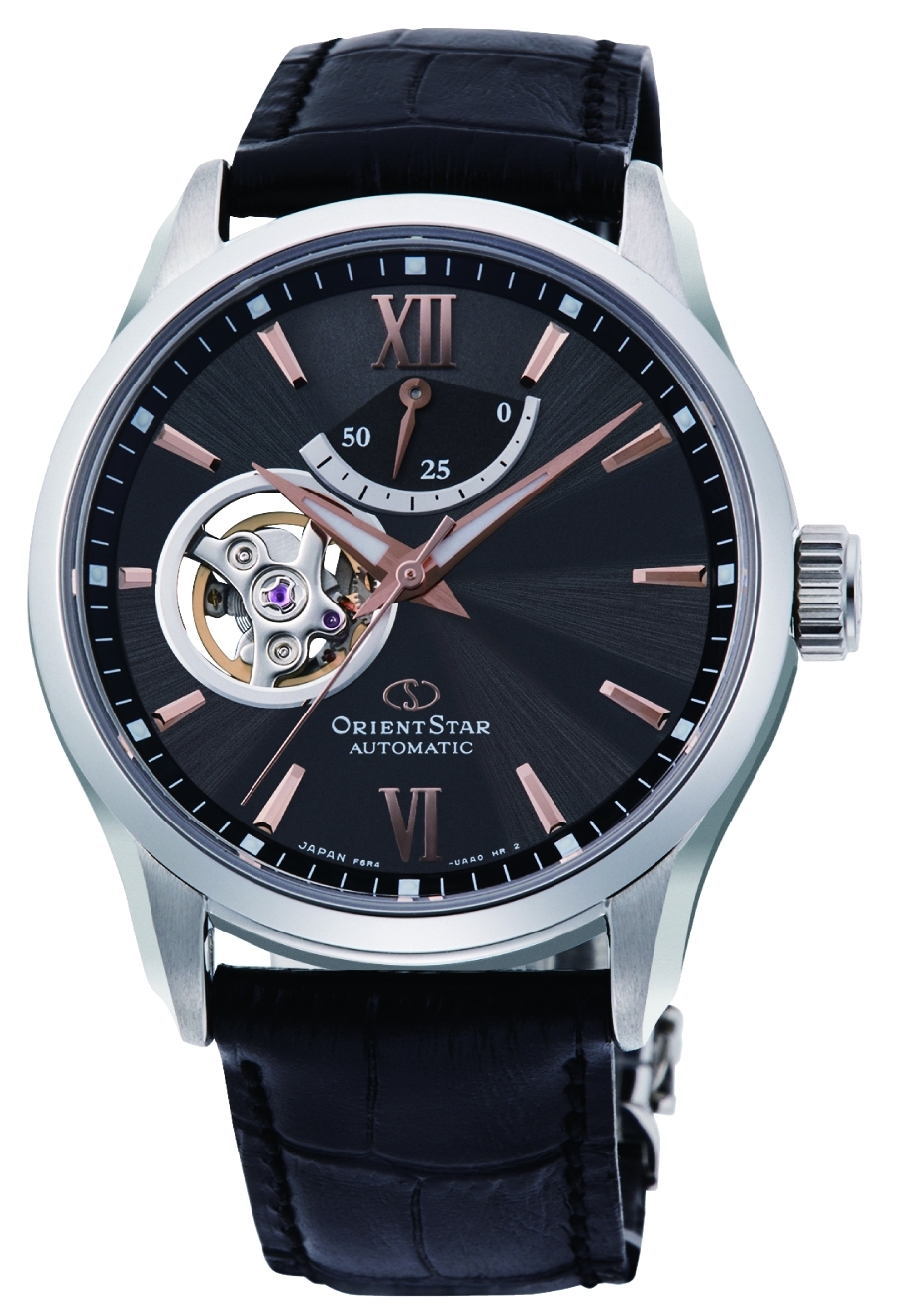 Orient Star Miesten kello RE-AT0007N00B Star Musta/Nahka Ø39.3 mm