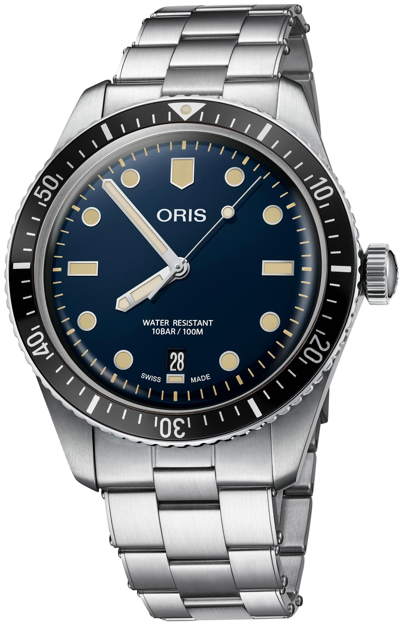 Oris Miesten kello 01 733 7707 4055-07 8 20 18 Diving Sininen/Teräs