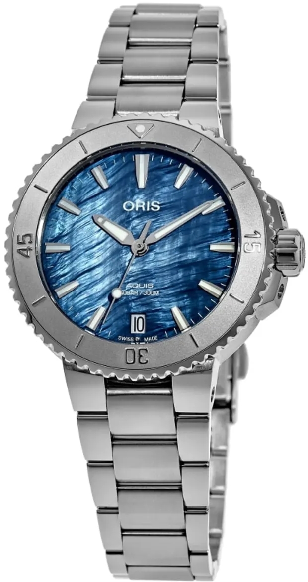 Oris Naisten kello 01 733 7770 4155-07 8 18 05P Aquis Sininen/Teräs