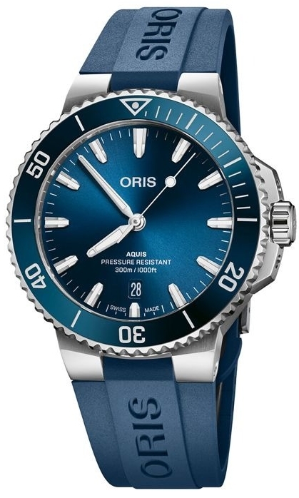 Oris Miesten kello 01 733 7787 4135-07 4 22 35FC Aquis Sininen/Kumi