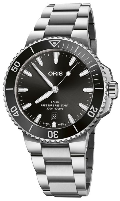 Oris Miesten kello 01 733 7787 4154-07 8 22 04PEB Aquis Musta/Teräs