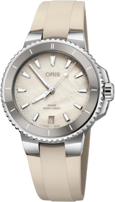 Oris Naisten kello 01 733 7792 4151-07 4 19 61FC Aquis Valkoinen/Kumi