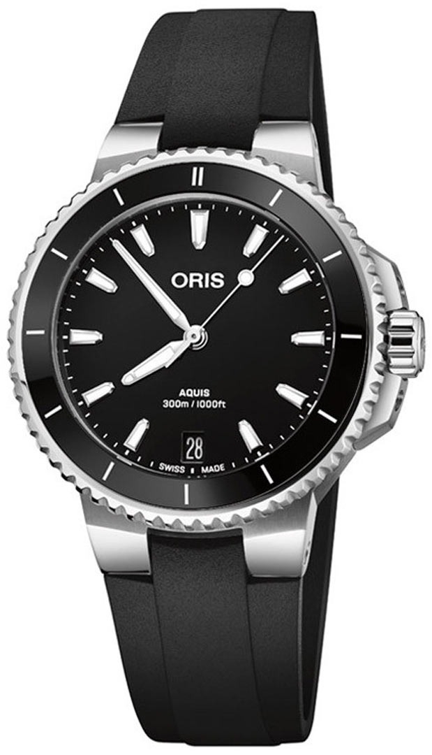 Oris Naisten kello 01 733 7792 4154-07 4 19 64FC Aquis Musta/Kumi