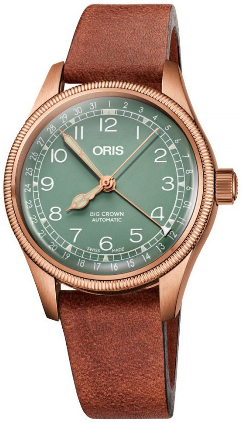 Oris 01 754 7749 3167-07 5 17 69GBR Aviation Vihreä/Nahka Ø36 mm