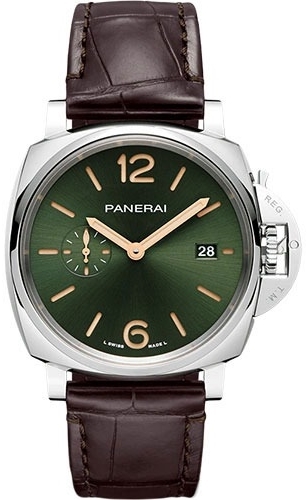 Panerai PAM01329 Luminor Due Vihreä/Nahka Ø42 mm