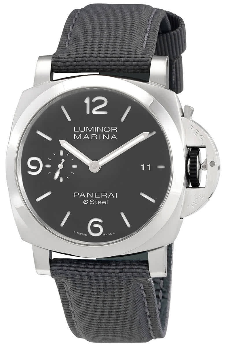 Panerai Miesten kello PAM01358 Luminor Harmaa/Tekstiili Ø44 mm