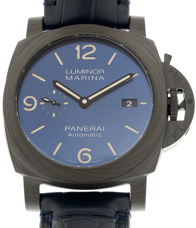 Panerai Miesten kello PAM01664 Luminor Sininen/Nahka Ø44 mm