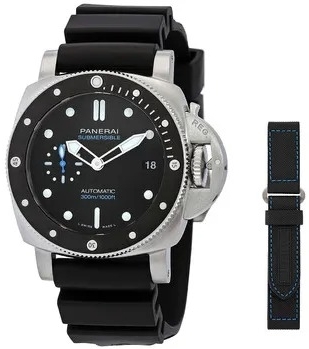 Panerai Miesten kello PAM01683 Submersible Musta/Kumi Ø42 mm