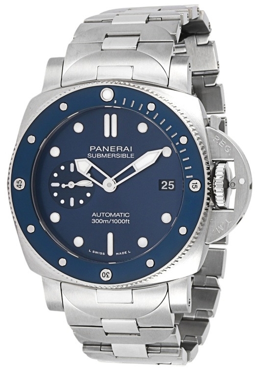 Panerai Miesten kello PAM02068 Submersible Sininen/Teräs Ø42 mm