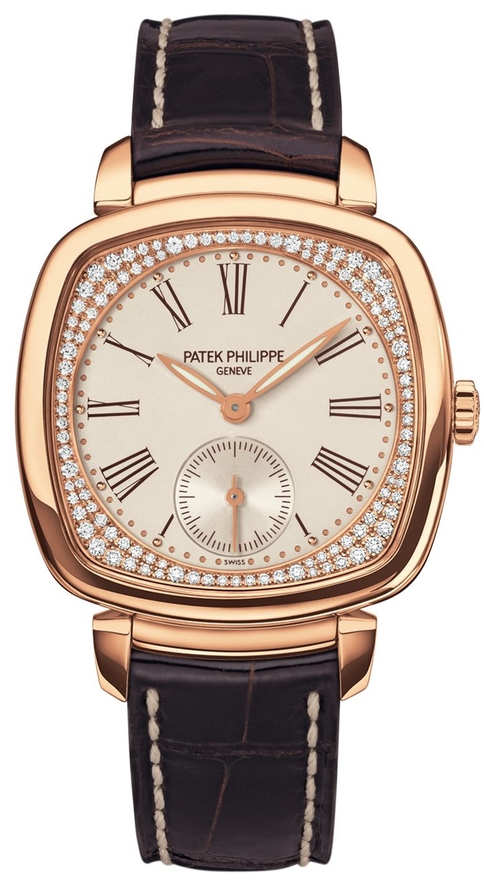 Patek Philippe Naisten kello 7041R-001 Gondolo Hopea/Nahka 33.8x30 mm