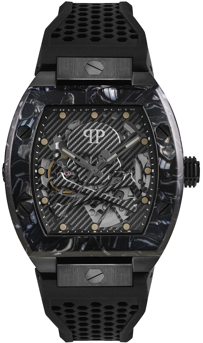 Philipp Plein Miesten kello PWBAA0221 The Skeleton Musta/Kumi Ø44 mm