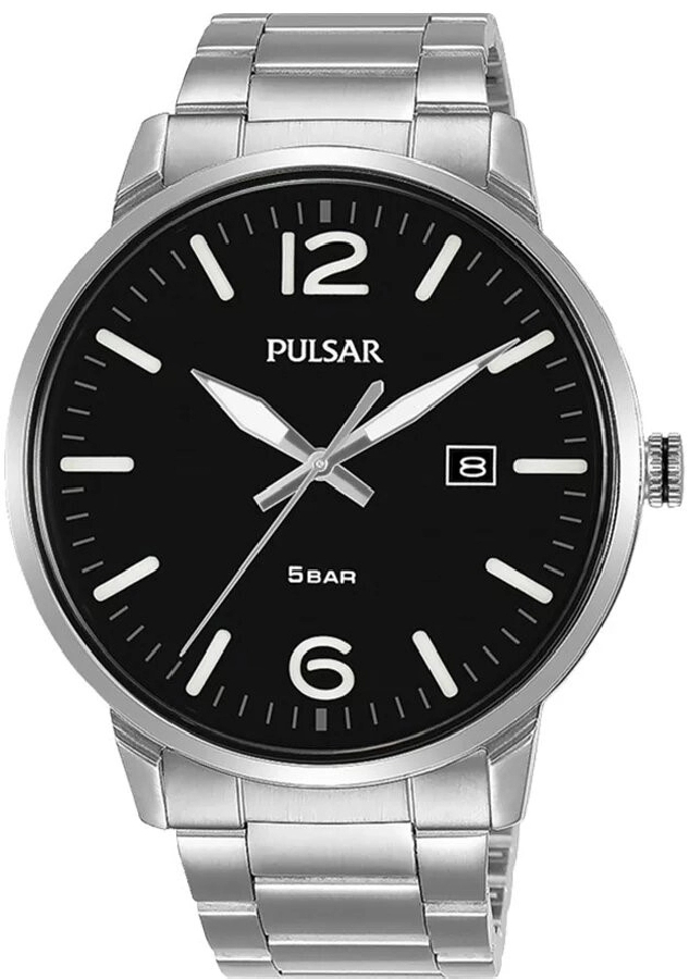 Pulsar Miesten kello PS9687X1 Sport Musta/Teräs Ø43.5 mm