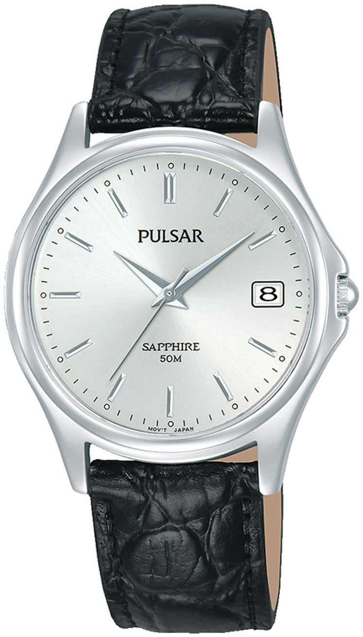 Pulsar 99999 Miesten kello PXHA71X1 Hopea/Nahka Ø35 mm