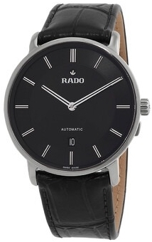 Rado Miesten kello R14067166 DiaMaster Thinline Musta/Nahka Ø40.7 mm