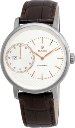 Rado Miesten kello R14129116 Diamaster Valkoinen/Nahka Ø43 mm