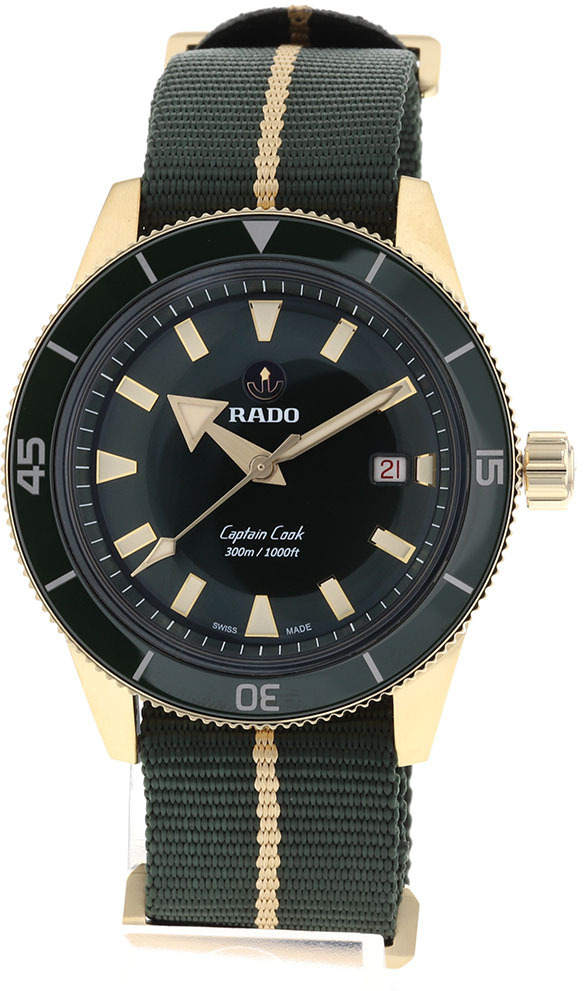 Rado Miesten kello R32504317 Captain Cook Vihreä/Nahka Ø42 mm