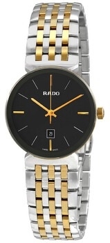 Rado Naisten kello R48913153 Florence Musta/Kullansävytetty teräs