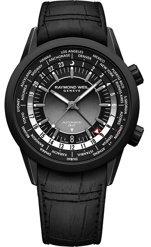 Raymond Weil Miesten kello 2765-BKC-20001 Freelancer Musta/Nahka