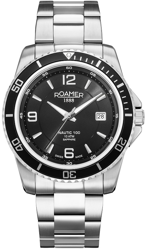 Roamer Monza Miesten kello 862844-41-55-20 Nautic 100 Musta/Teräs