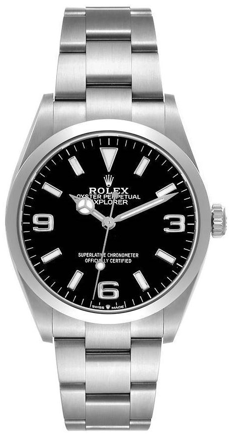 Rolex Miesten kello 124270-0001 Explorer Musta/Teräs Ø36 mm