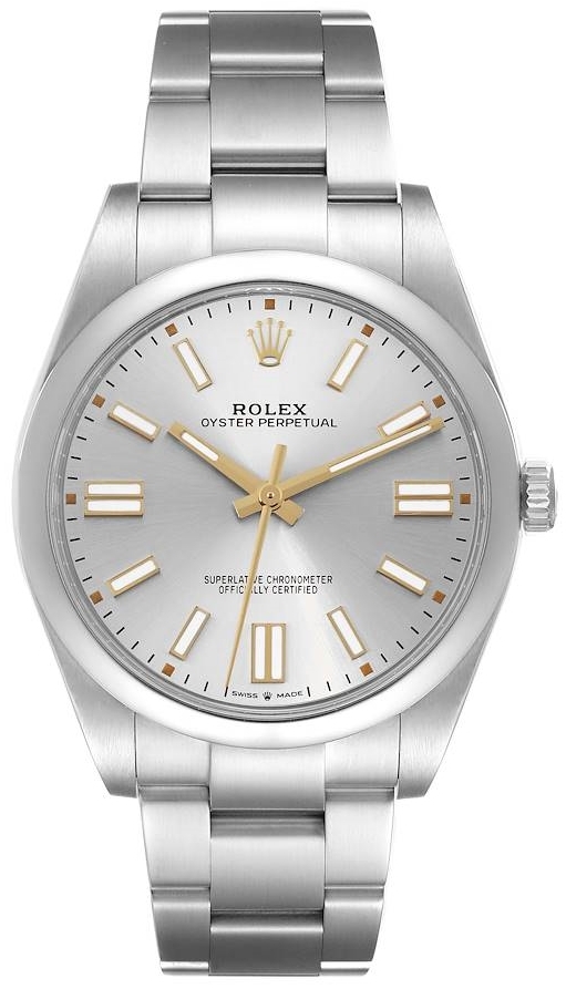 Rolex Miesten kello 124300-0001 Oyster Perpetual 41 Hopea/Teräs Ø41