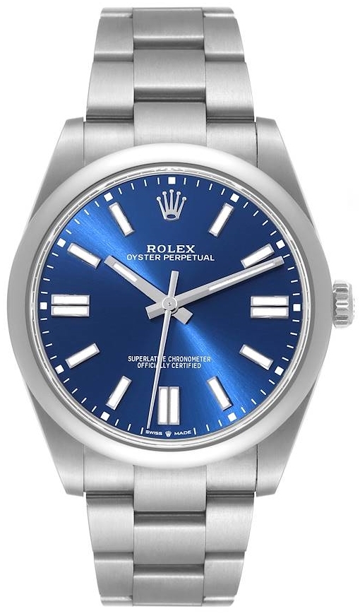 Rolex Miesten kello 124300-0003 Oyster Perpetual 41 Sininen/Teräs