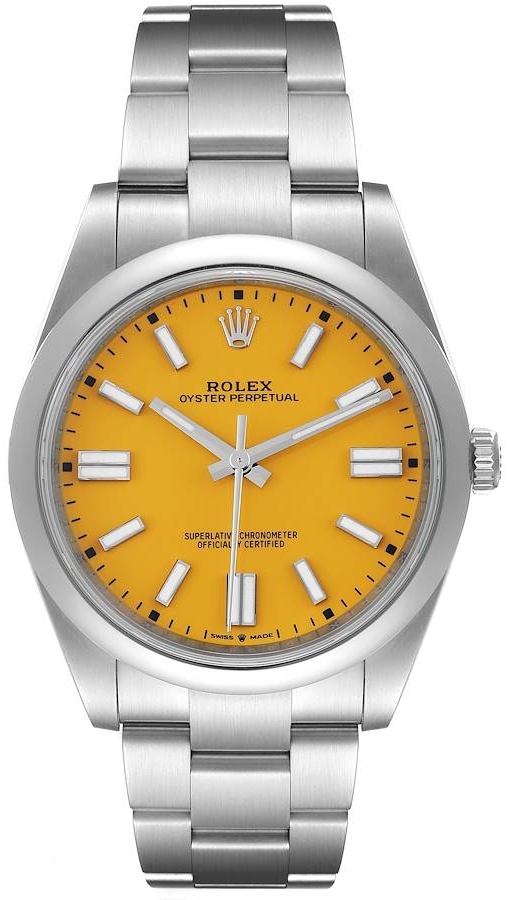 Rolex Miesten kello 124300-0004 Oyster Perpetual 41 Keltainen/Teräs