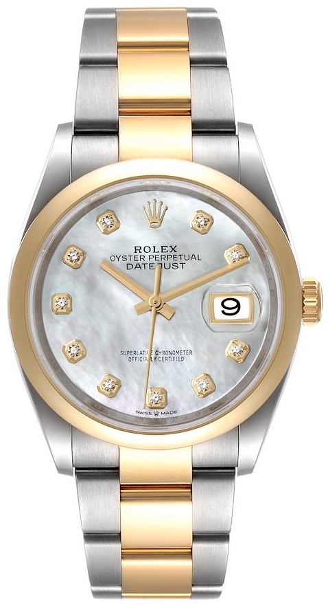 Rolex Naisten kello 126203-0024 Datejust 36 Valkoinen/18K keltakultaa