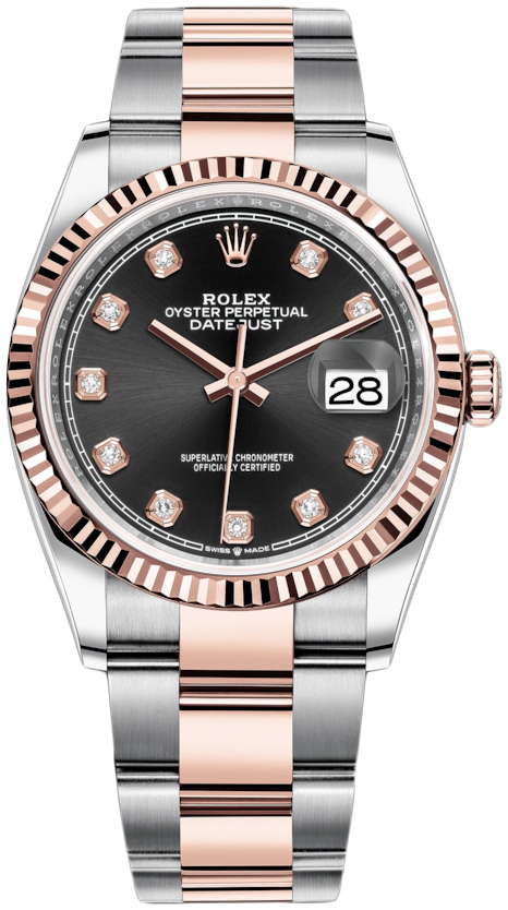 Rolex Naisten kello 126231-0020 Datejust 36 Musta/18K punakultaa Ø36