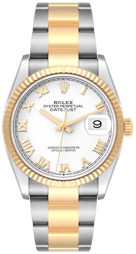 Rolex Naisten kello 126233-0030 Datejust 36 Valkoinen/18K keltakultaa