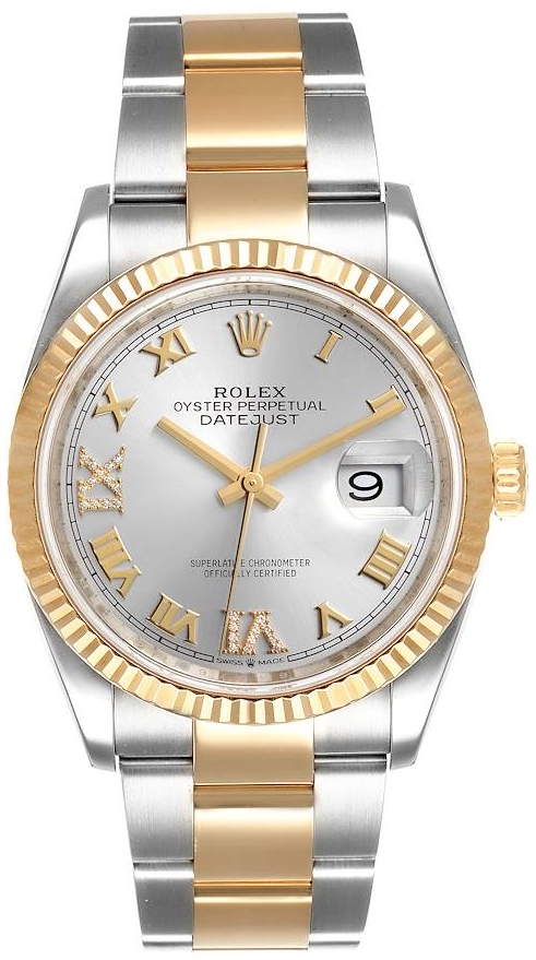 Rolex Miesten kello 126233-0032 Datejust 36 Hopea/Teräs Ø36 mm