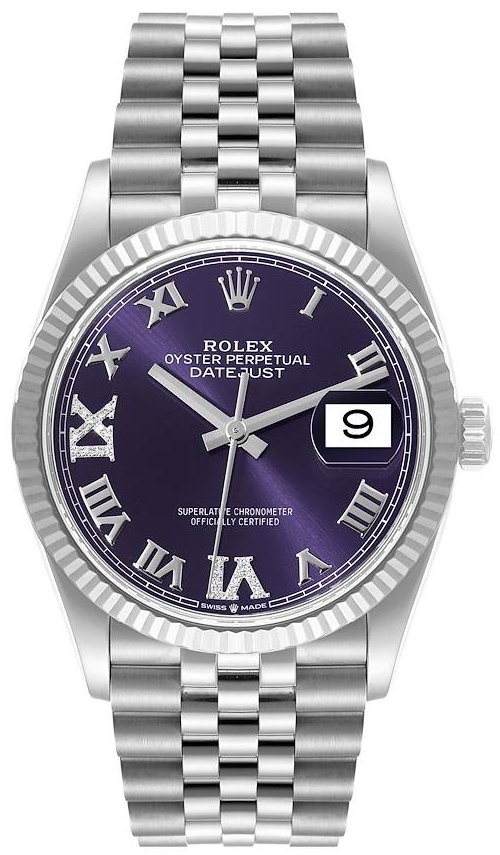 Rolex Miesten kello 126234-0021 Datejust 36 Violetti/Teräs Ø36 mm