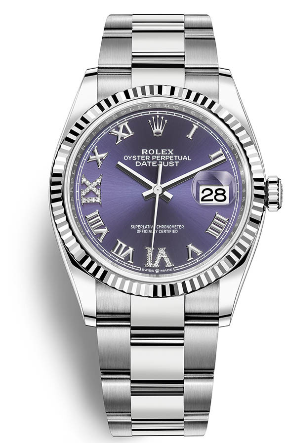 Rolex Miesten kello 126234-0022 Datejust 36 Violetti/Teräs Ø36 mm