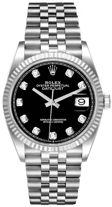 Rolex Naisten kello 126234-0027 Datejust 36 Musta/Teräs Ø36 mm