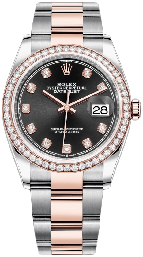 Rolex Naisten kello 126281RBR-0008 Datejust 36 Musta/18K punakultaa