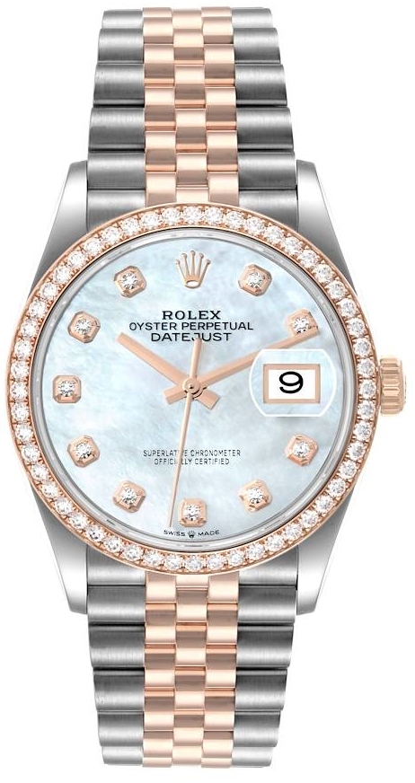 Rolex Naisten kello 126281RBR-0009 Datejust 36 Valkoinen/18K