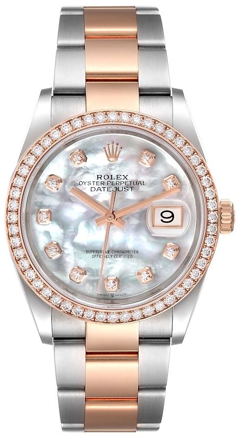 Rolex Naisten kello 126281RBR-0010 Datejust 36 Valkoinen/18K